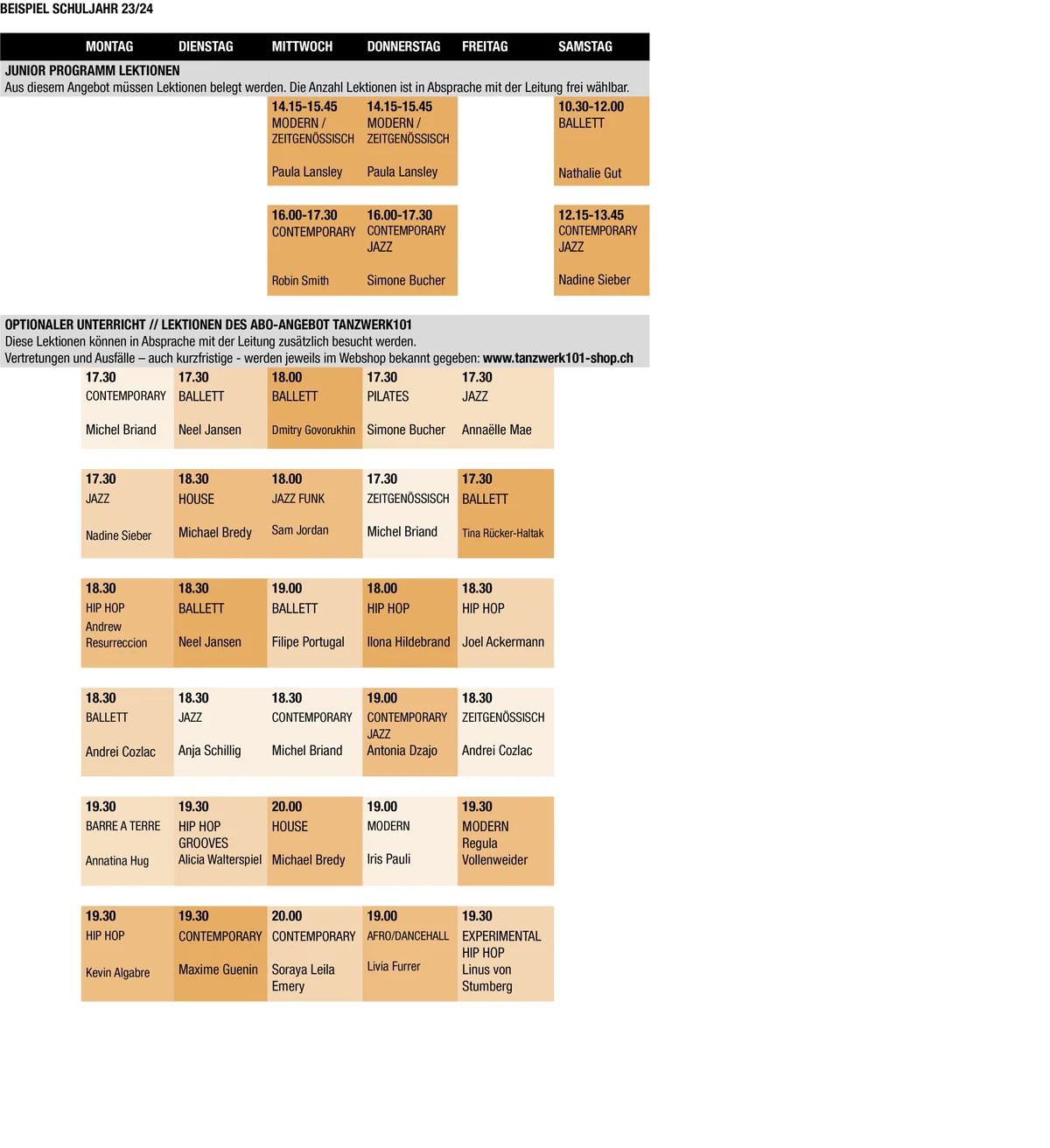 JP Stundenplan