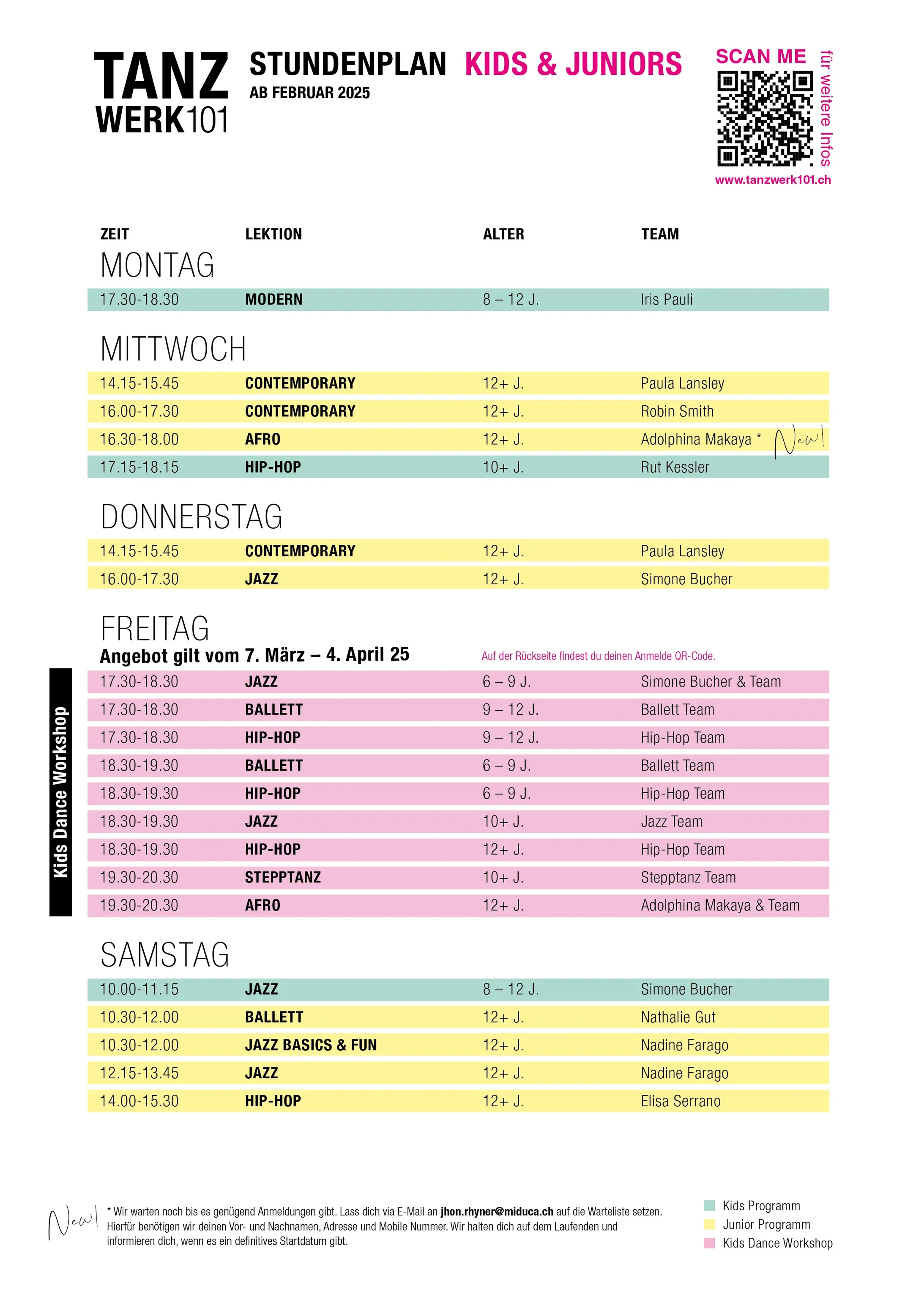 Stundenplan 25