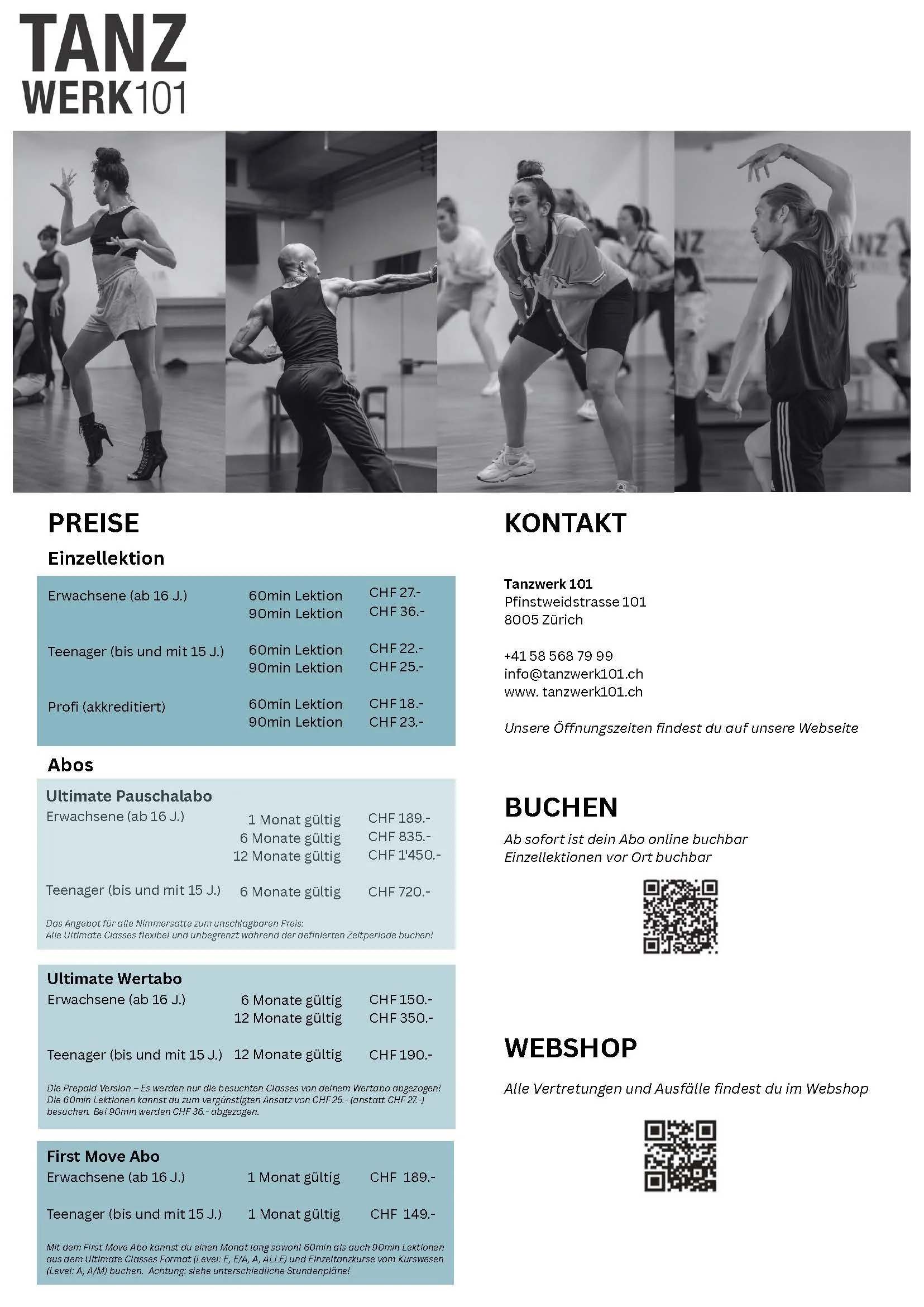 Ultimate Classes Stundenplan ab September 25