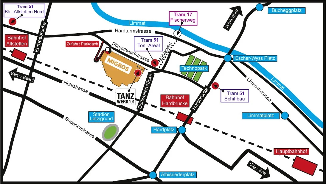 Lageplan Tanzwerk101