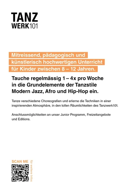 neutrale Kids Programm Flyer