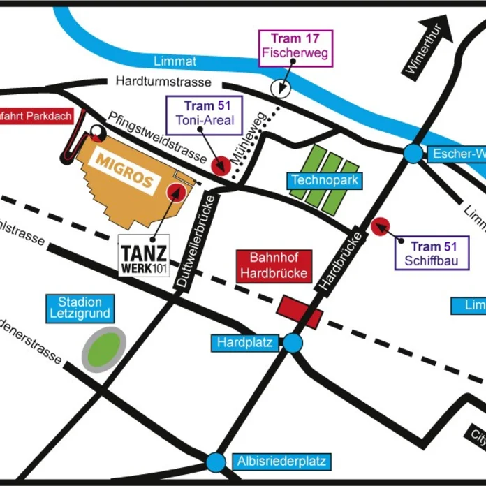 Lageplan Tanzwerk101
